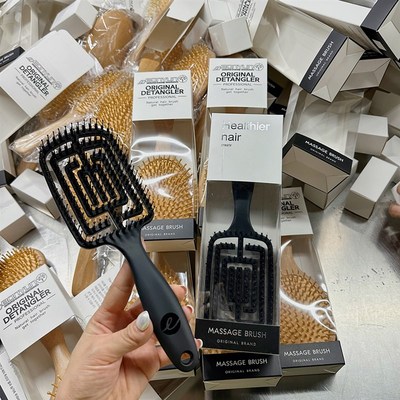 外单货排骨梳女士专用长发猪鬃毛护发头皮按摩梳家用蓬松造型梳子