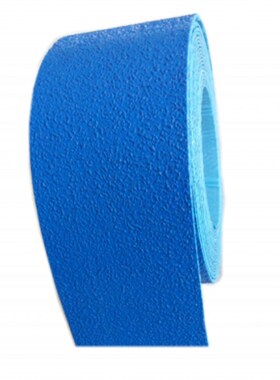 蓝色自粘橡胶带耐磨防滑贴宽8cm10cm地面警示标线5S定位反光条