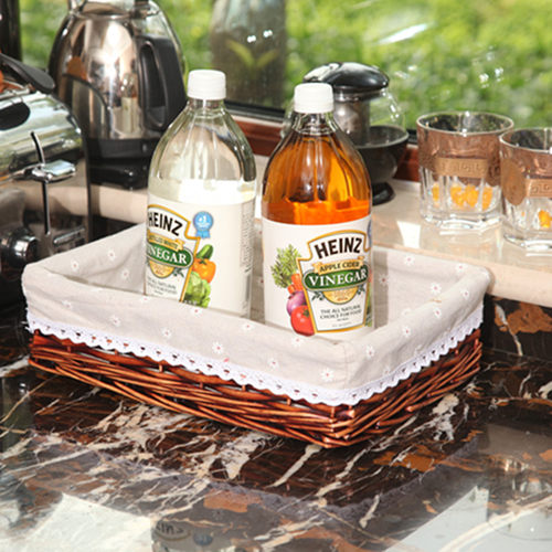 藤编收纳筐大号手工编织篮桌面收纳盒储物筐展示筐柳编零食收纳篮