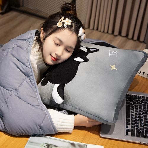 吐司汽车折叠抱枕被子两用靠背枕头办公室午睡毯子二合一车载后排