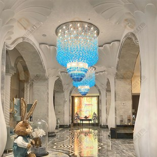 工程定制酒店过道水滴吊灯别墅会所大堂灯售楼部沙盘商场装 饰灯具
