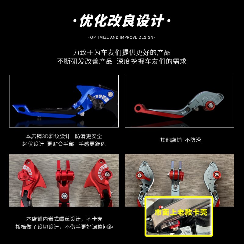 G刹车手把牛角适用铃木GSX250.250离合DL250折叠手把改装