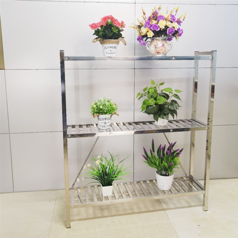 经济不锈钢花架多层架室内户外多肉绿萝盘栽花架子阳台杂物收纳架