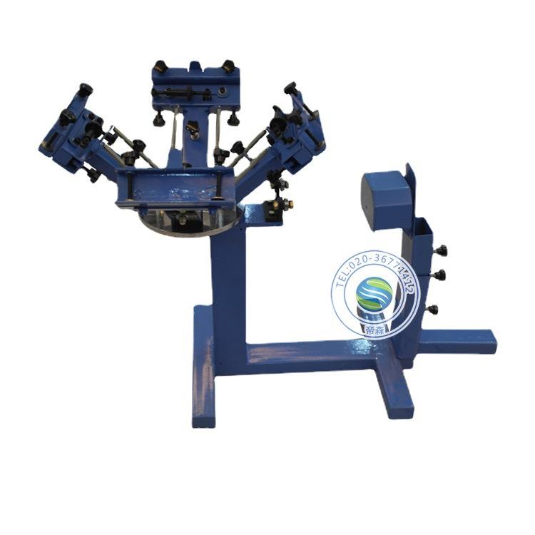 文化衫帽子印花机4色帽子丝印机四色一工位帽子T恤丝印机