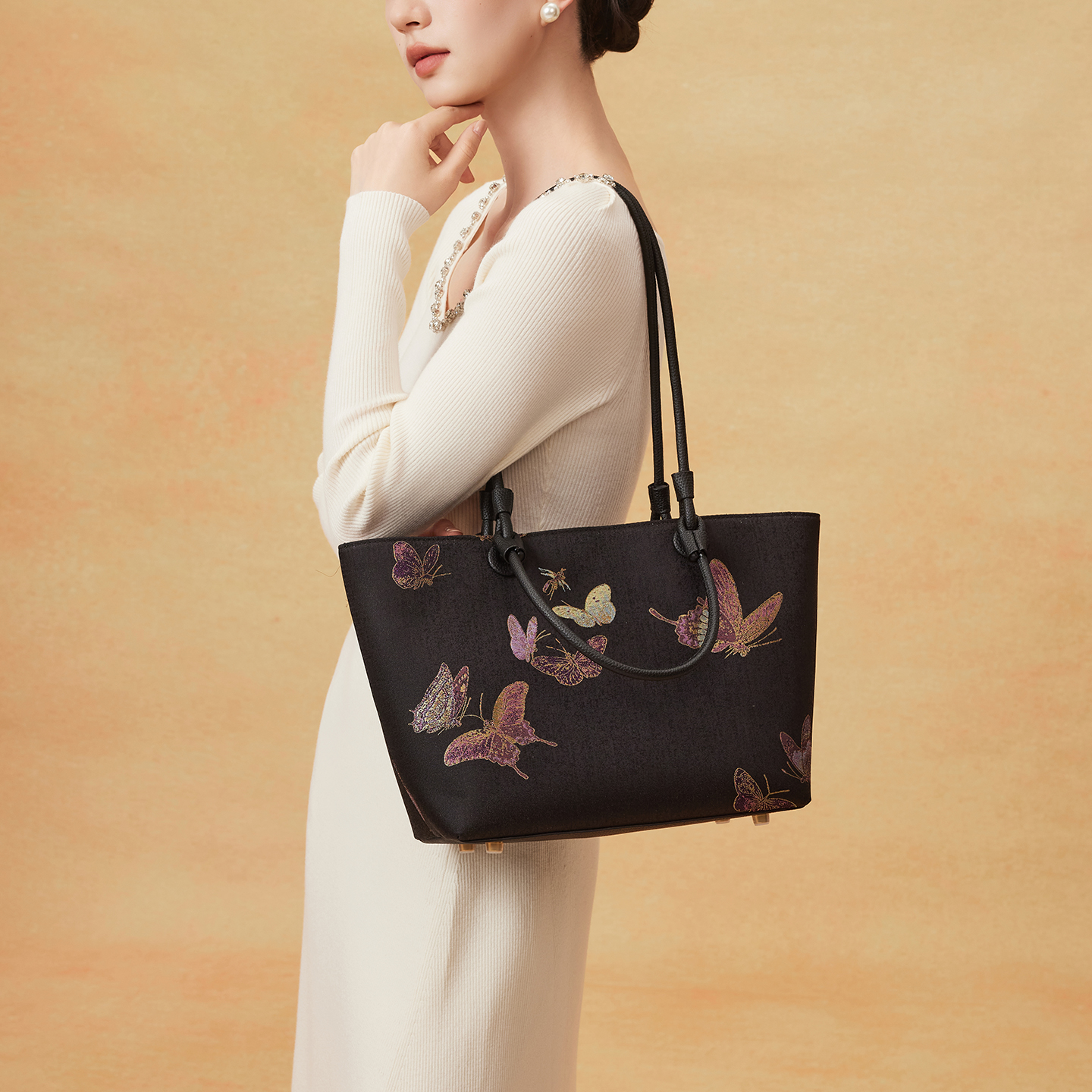 上海故事大号托特手提包单肩包