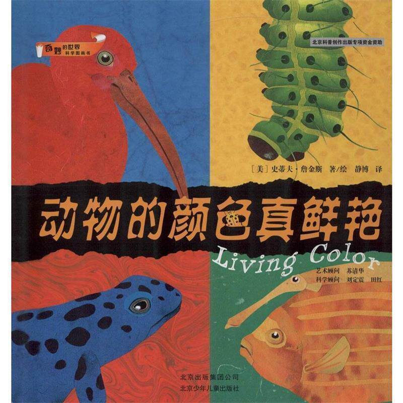 【正版书】 奇妙的世界科学图画书:动物的颜色真鲜艳 [美] 史蒂夫·詹金斯 绘,静博 译 北京少年儿童出版社
