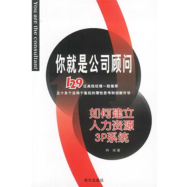 【正版书】 你就是公司顾问:如何建立人力资源3P系统 冉斌 编著 海天出版社