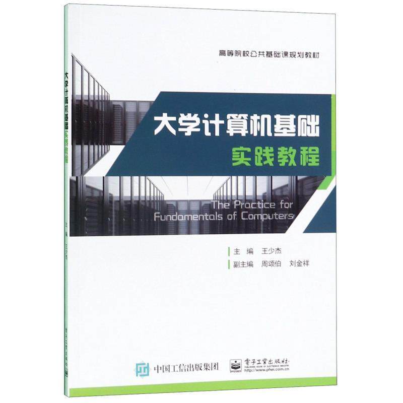 【正版书】 大学生计算机基础 实践教程 王少杰,周颂伯,刘金祥 编 电子工业出版社