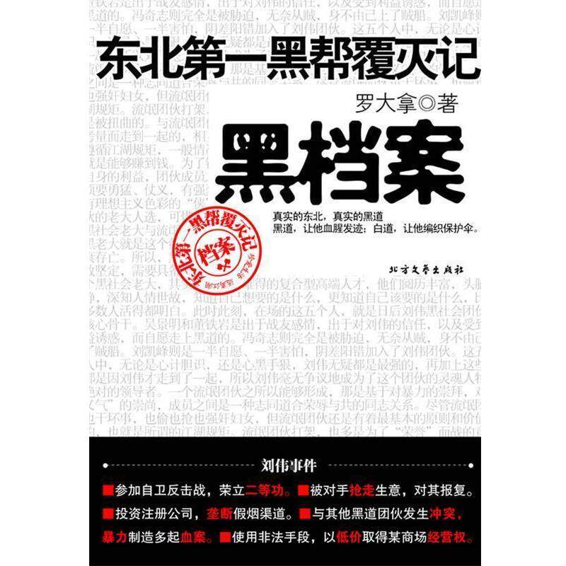 【正版书】 黑档案 罗大拿 著 北方文艺出版社