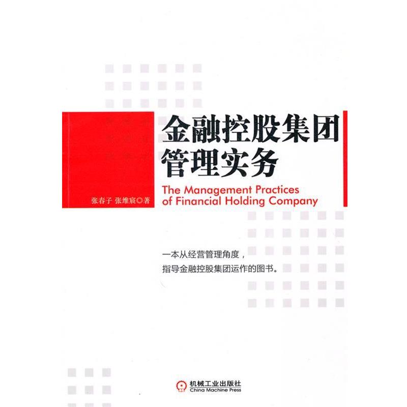 【正版书】 金融控股集团管理实务 张春子,张维宸 著 机械工业出版社