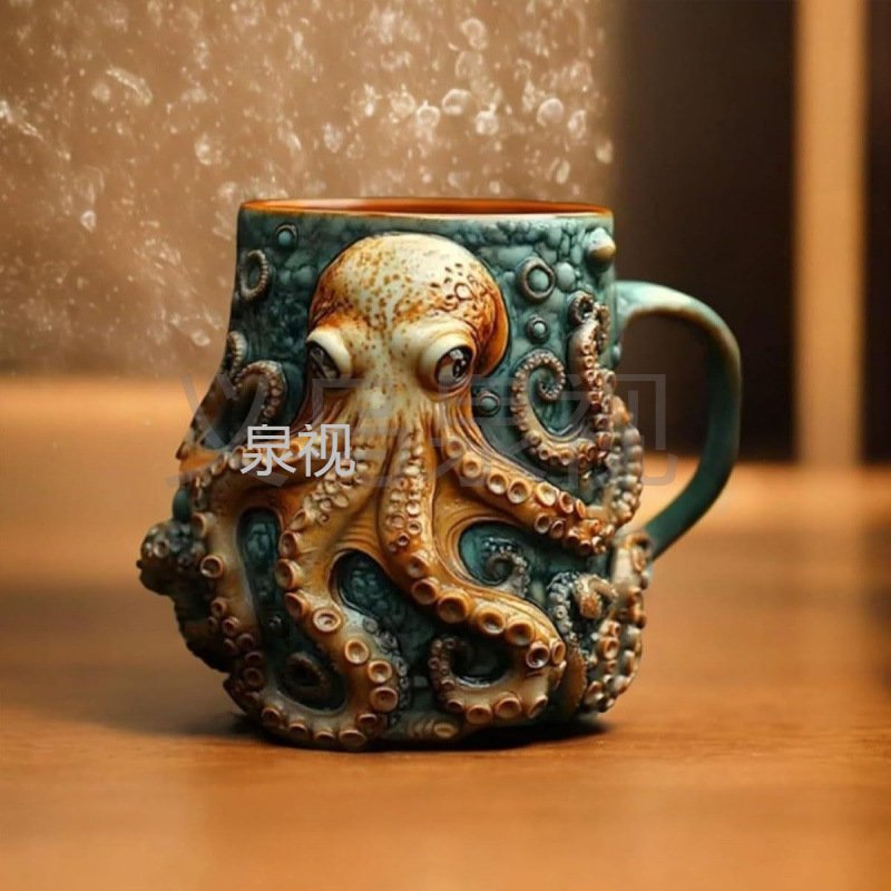 Cthulhu-Inspired Pirate Tankard  克苏鲁海盗啤酒杯