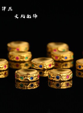 高保色镀24K红绿灯隔片隔珠