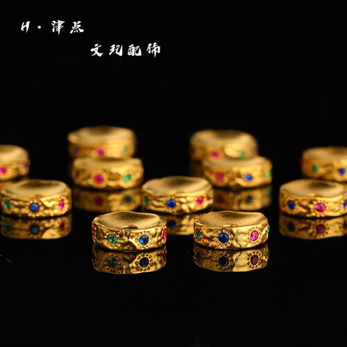 高保色镀24K红绿灯隔片隔珠