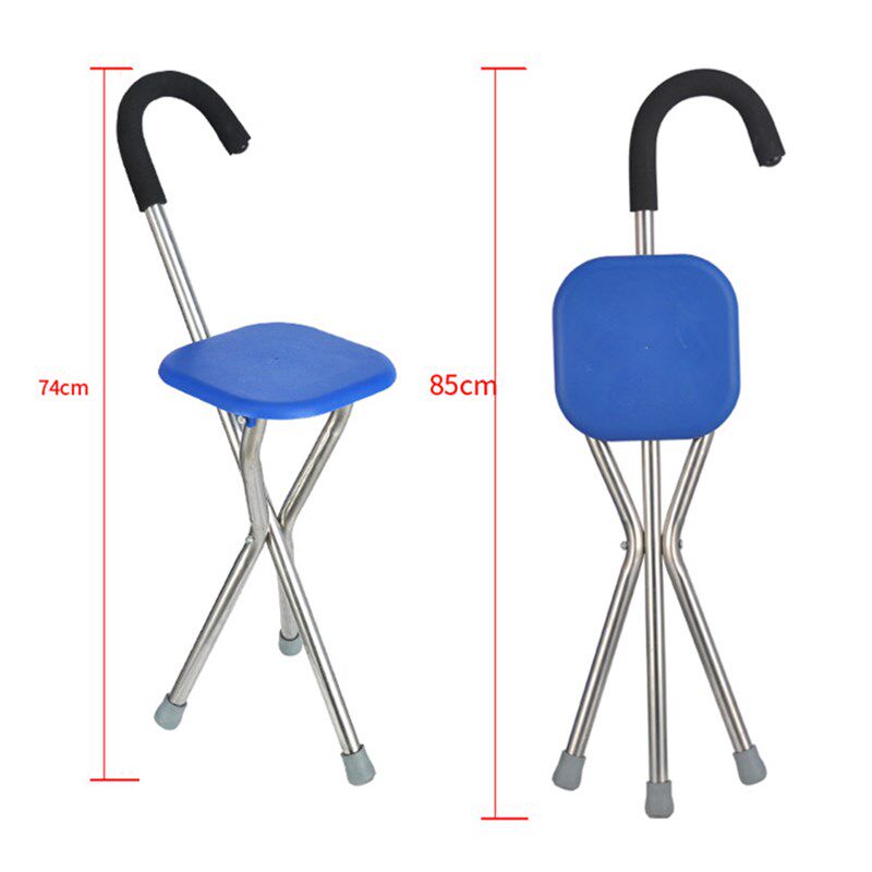 包邮拐杖凳 拐杖老年人三脚折叠带座超轻便四角脚 防滑拐棍手杖椅