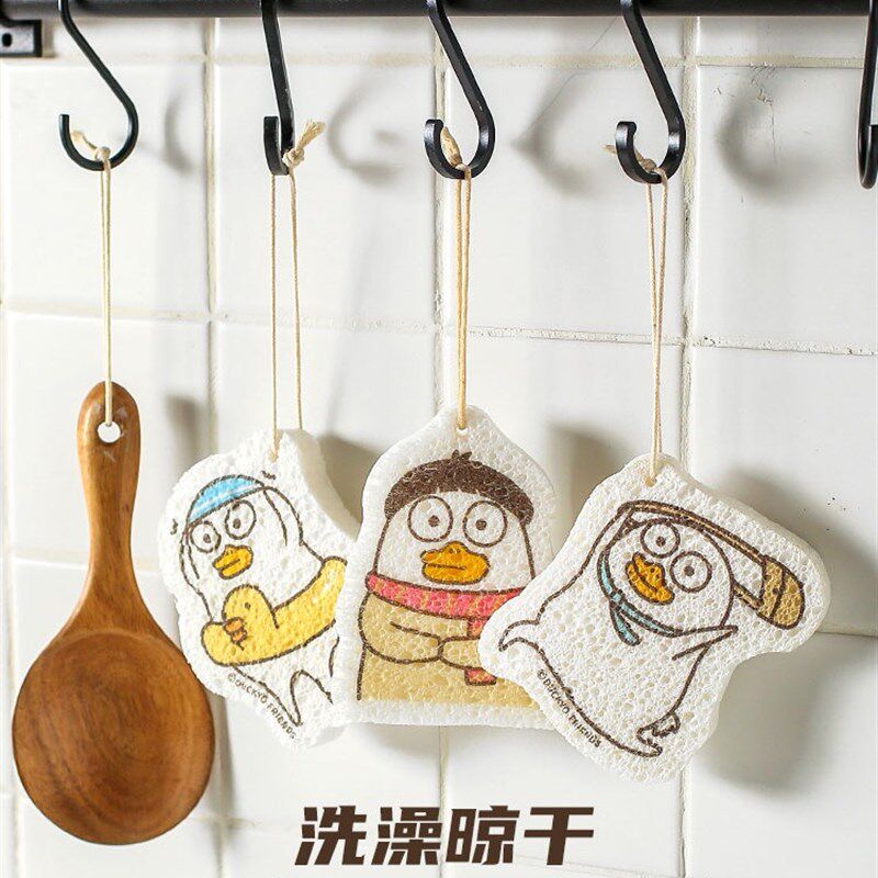 小刘鸭联名&川岛屋魔力擦百洁布木浆棉洗碗海绵刷碗神器厨房清洁