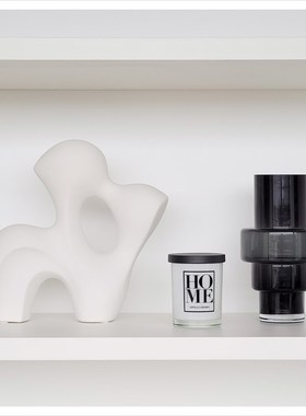 样板间现代家居软装饰品书柜玄关相架挂画创意几何陶瓷摆件ZH3076