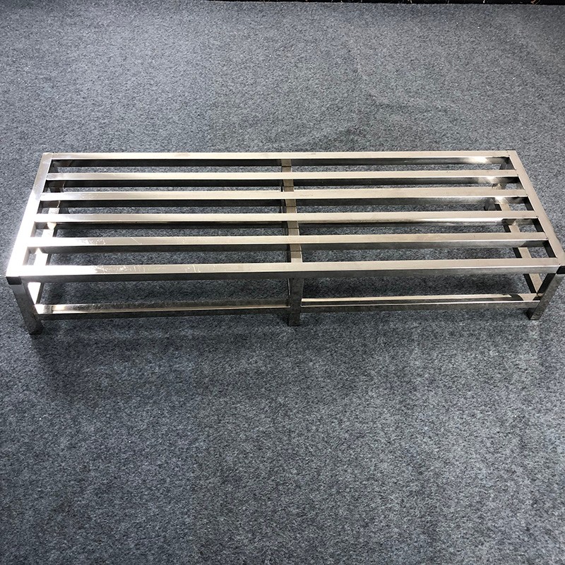 不锈钢厨房置物架20cm架高防潮一层酒店米面架汤桶架锅架地墩架子