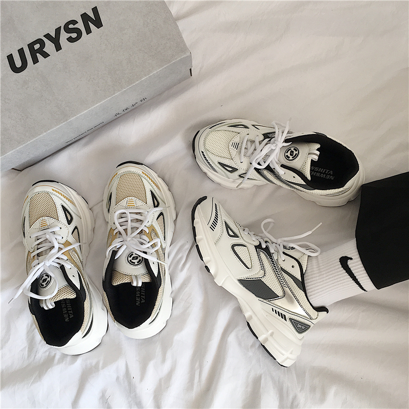 港风百搭运动鞋女跑步鞋ins超火老爹鞋韩版休闲202V1新款鞋子潮秋