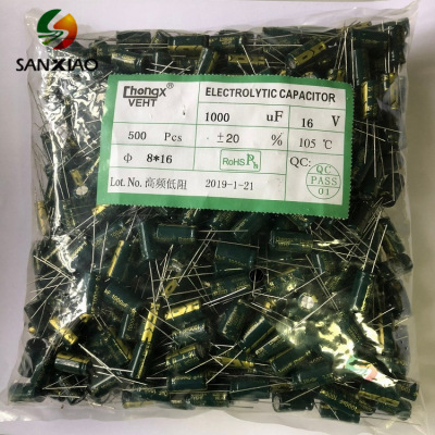 CHONGX厂家直销高频低阻直插电解电容10*17MM35V470UF680UF