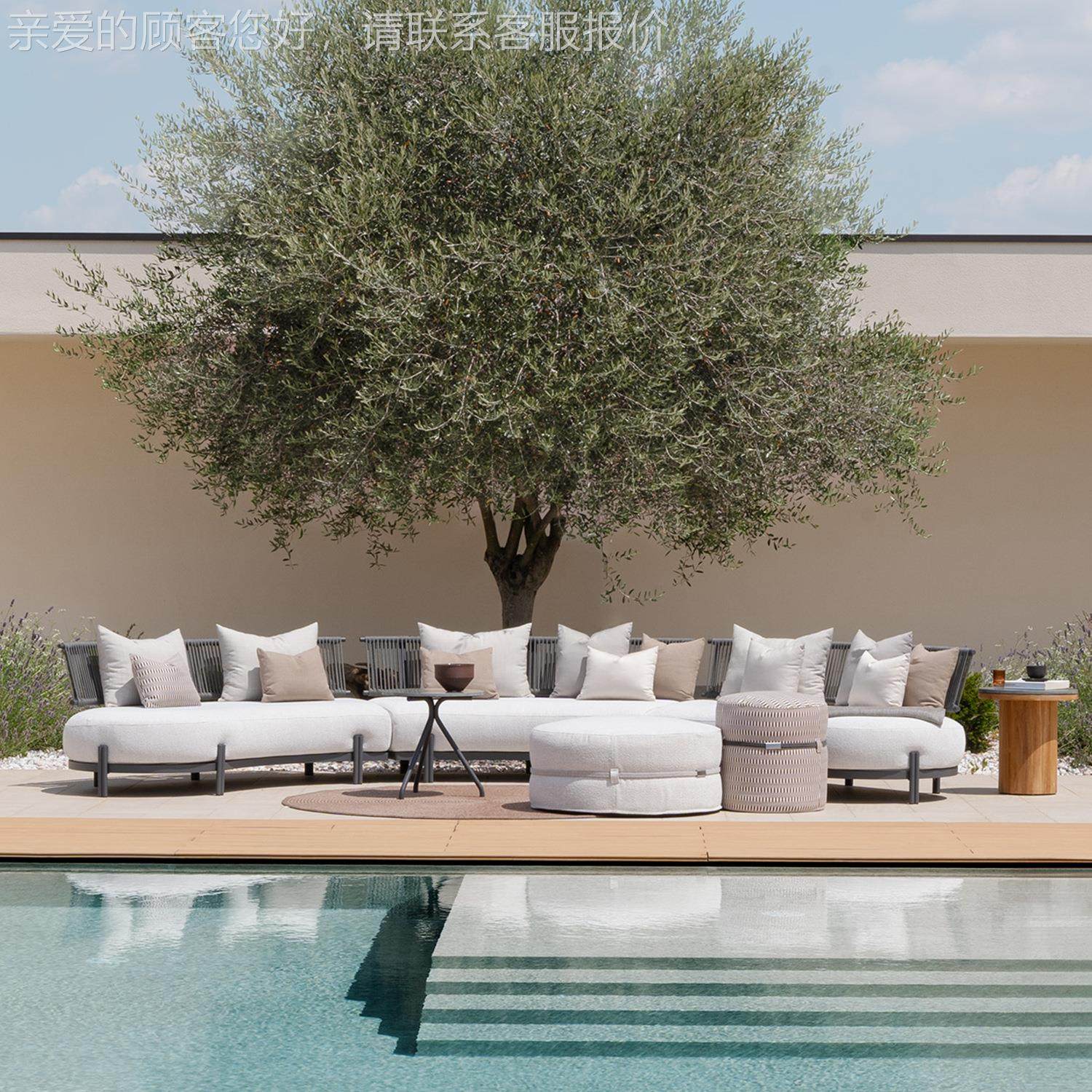 欧休闲金露天北阳台户外铝合庭藤编沙发 防水防晒907绳编户外沙发,住宅家具,户外沙发,淘宝优惠券,粉丝福利购,淘宝优惠卷