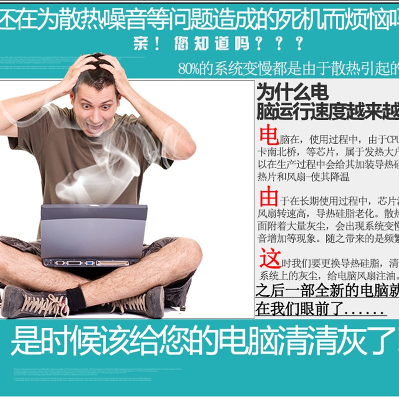笔记本 电脑CPU清洁散热套装含银 导热硅脂+风扇润滑油铜片硅胶垫