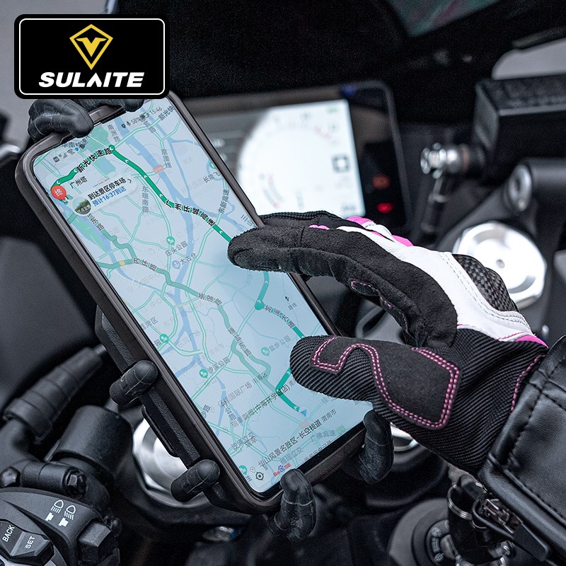 速莱特摩托车手套女款骑行碳纤维复古机车装备男夏季防摔透气