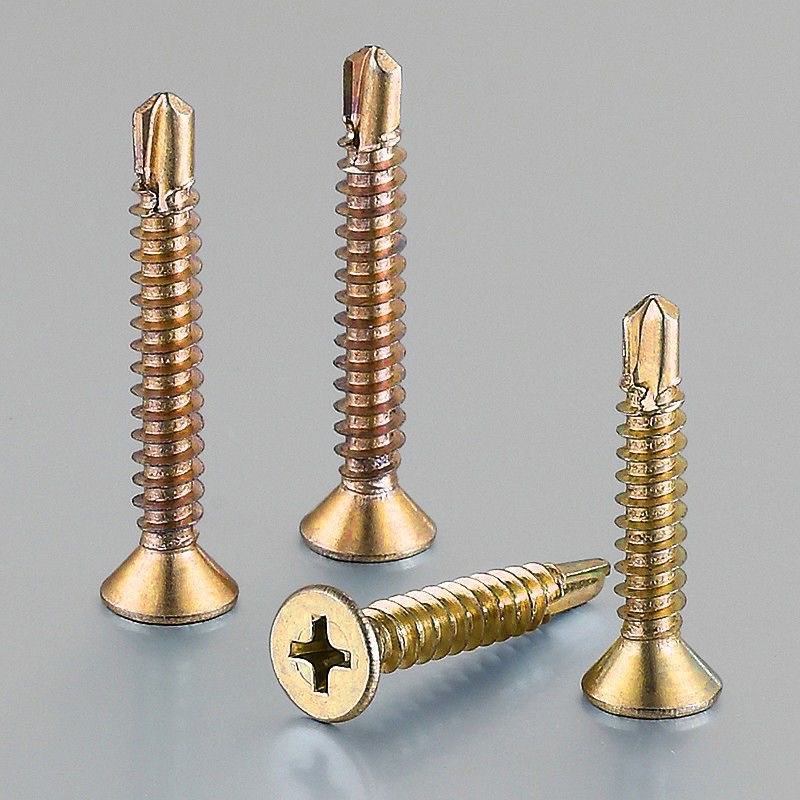 彩锌十字沉头钻尾螺丝燕尾小刀口自攻自钻螺钉铝合金型材螺丝M4.2