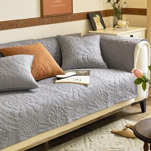 CIMO全棉沙发垫四季 复古沙发套罩巾 通用2024新款 防滑坐垫简约法式