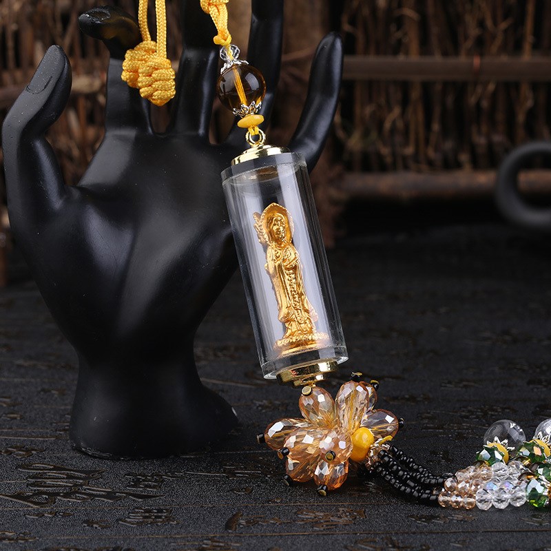 观音汽车挂件佛像饰品车内吊饰后视镜挂饰车载摆件出入平安男女士