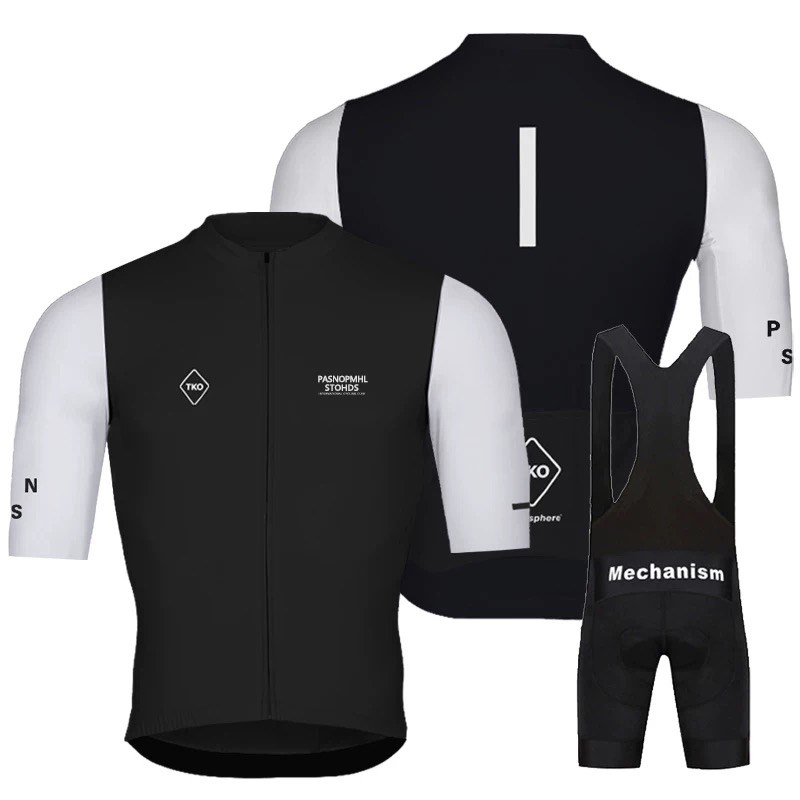 PAS夏季骑行服新款自行车短袖公路车上衣山地车骑行背带短裤速干