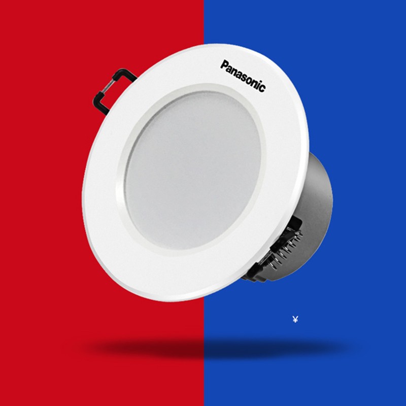 松下LED筒灯3W5W嵌入式天花灯家用超薄客厅孔灯暗装过道吊顶桶灯