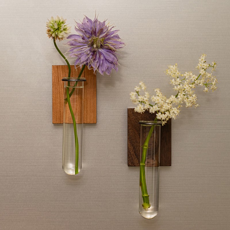 创意壁挂试管花瓶水培玻璃器皿花器F个性创意墙面装饰挂墙上小花