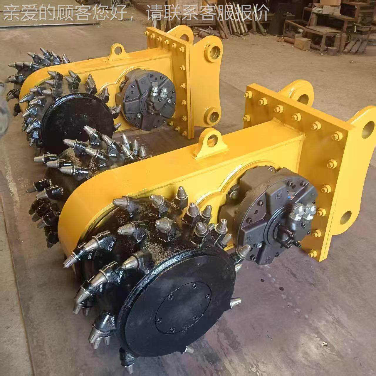 挖机改装铣机洗刨头液压横向纵向进洗挖机道掘横向隧开,机械设备,矿山专用设备,淘宝优惠券,粉丝福利购,淘宝优惠卷