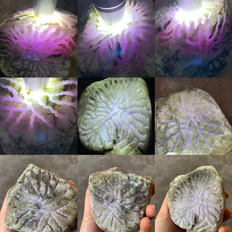 翡翠原石毛料缅甸天然珠宝玉石定制冰种绿色手镯吊坠开窗全料