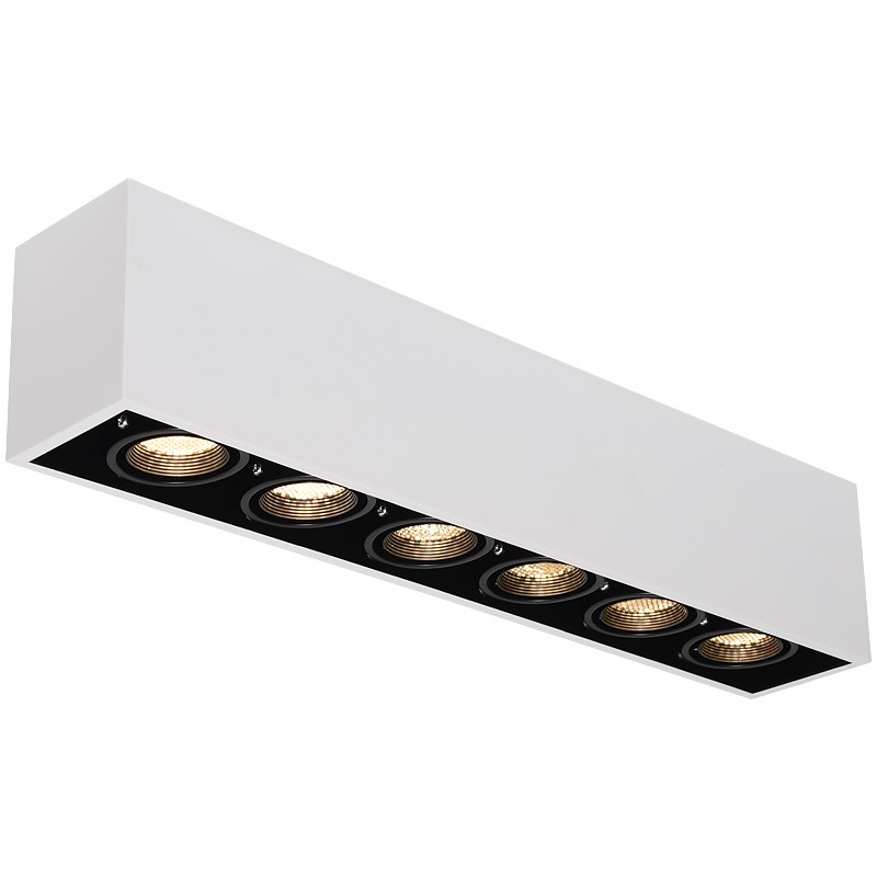 led明装射灯可调角度防眩护眼吸顶客厅无主灯家用长条斗胆灯筒灯