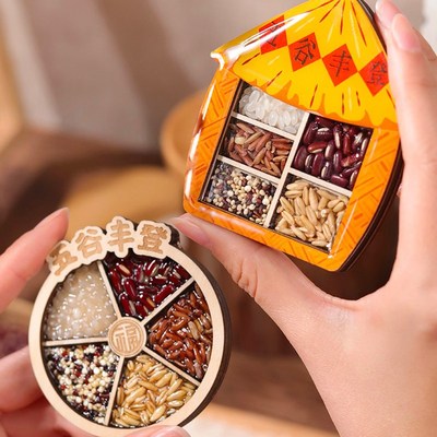 国潮风五谷丰登冰箱贴木质个性创意立体磁贴乔迁之喜新居布置装饰