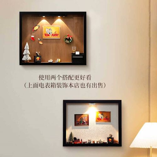 2025新款弱电箱装饰画猫和老鼠网线盒遮挡3d微景观磁吸电表箱挂画