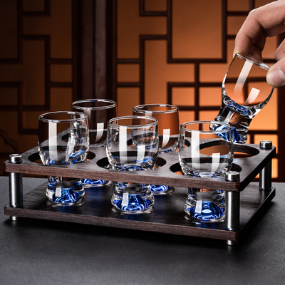 白酒杯家用一两二两杯套装创意轻奢水晶玻璃酒具酒盅加厚小酒杯