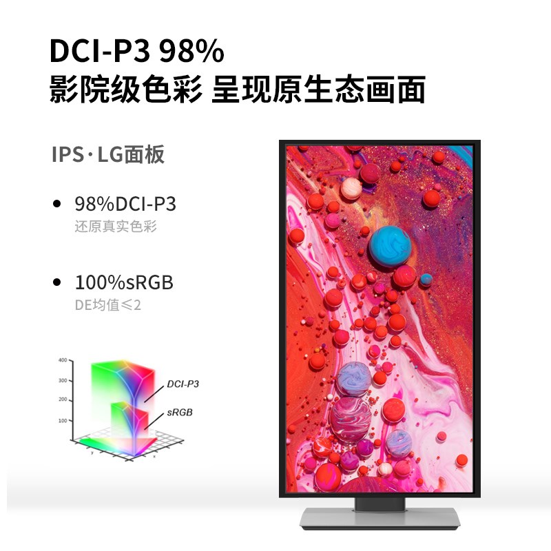 24寸4K显示器LG镜面屏幕P3色域HDR600绘图设计台式电脑mac扩展屏