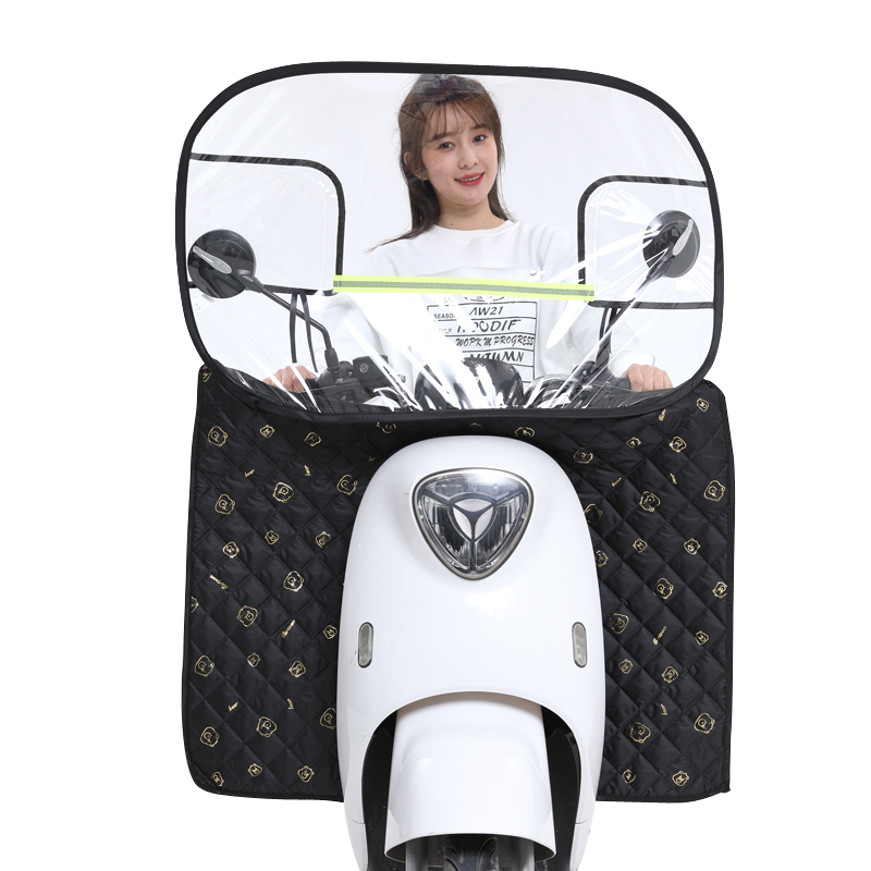 电动车挡风罩电瓶摩托车挡风板加厚挡雨板高清透明防雨防风罩神器