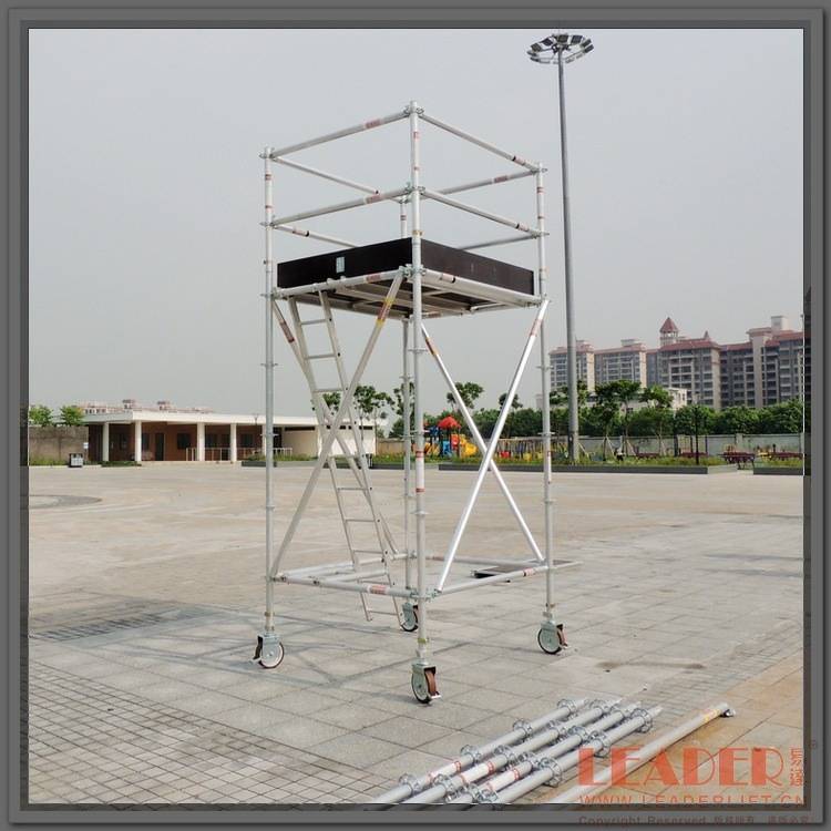 低空 4.5m工作铝合金脚手架 推荐组合式铝合金工作架 移动快装