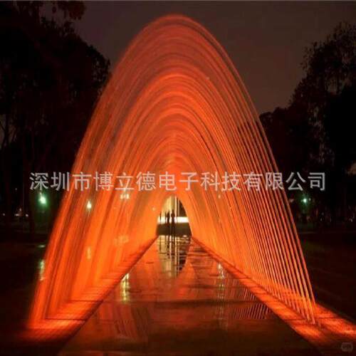水泉下波558光跳泉生产酒店小型光音带喷泉不锈钢喷头玻户外广乐
