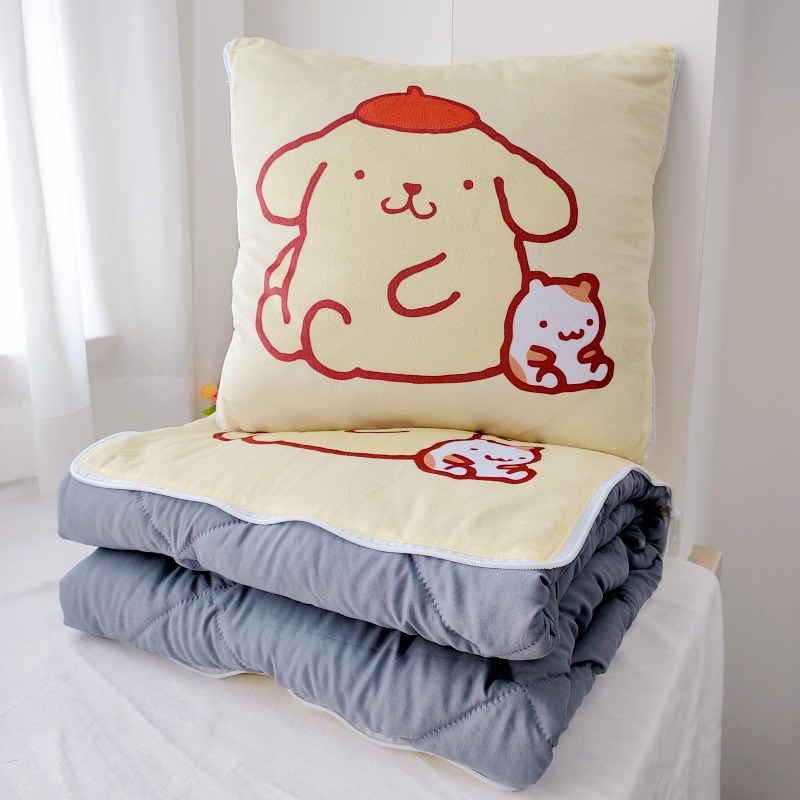 抱枕被子两用2024新款车载高端靠垫办公室空调被二合一布丁狗大号