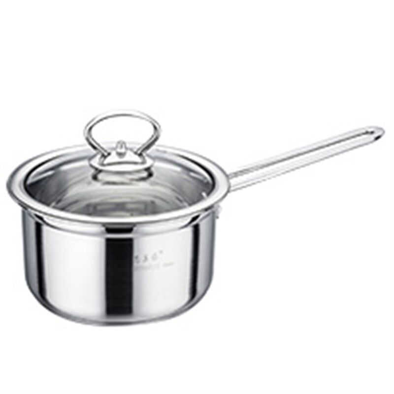 煜日201不锈钢奶锅复底汤锅无磁加厚单柄辅食家用小蒸锅