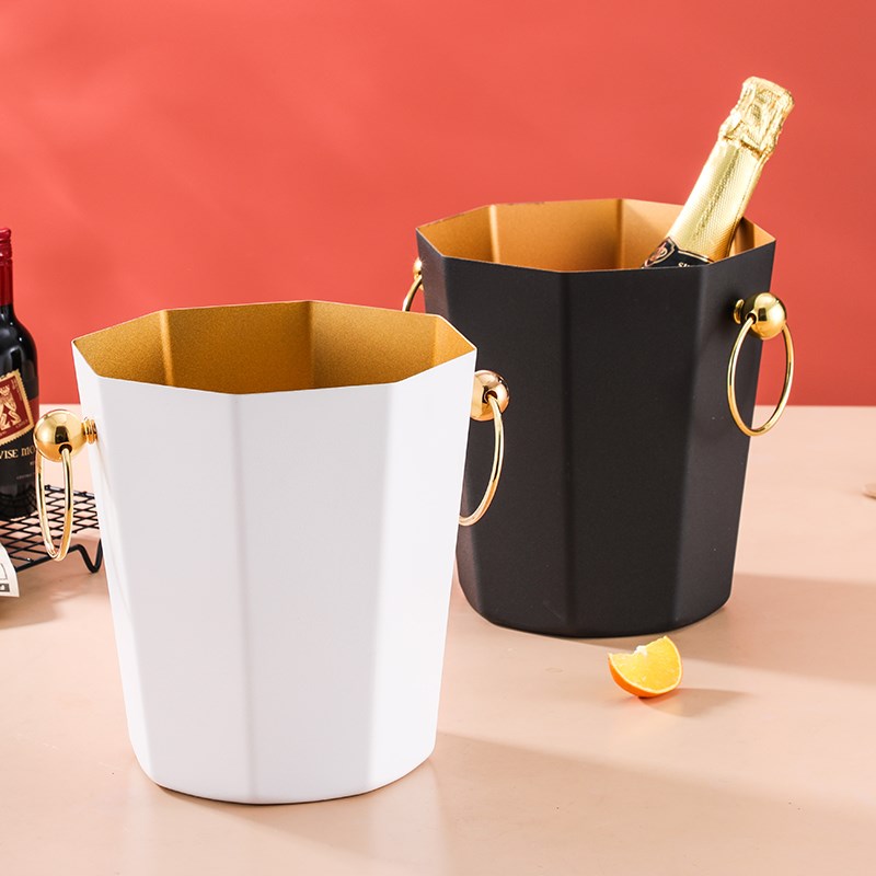 欧式不锈钢冰桶香槟桶酒吧冰块桶家用啤酒桶高档会所ktv装饰摆件