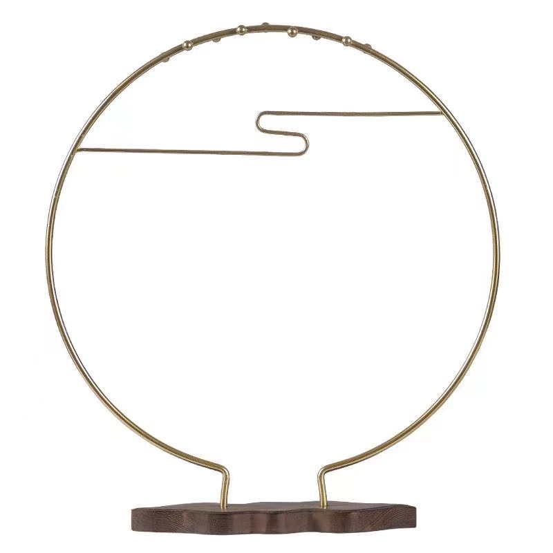 创意简约现代中国风鸡翅木黄铜毛笔架笔挂学生用S笔搁文房四宝摆