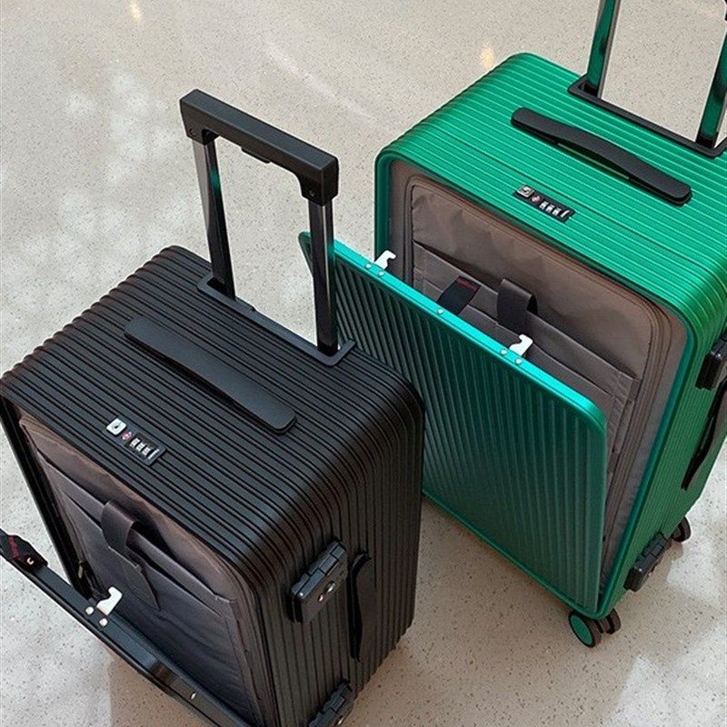新款大容量e铝镁合金拉杆箱26寸前开盖行李箱24寸20侧开登机旅行
