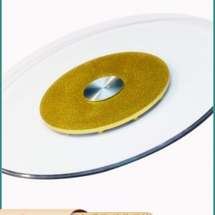 家用餐桌大圆桌转盘玻璃饭桌盘旋转透明转盘底座圆形钢化玻璃圆盘