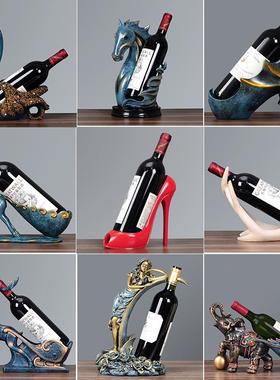 创意天鹅红酒架摆件欧式葡萄酒瓶架客厅桌餐酒柜装饰品礼物送礼