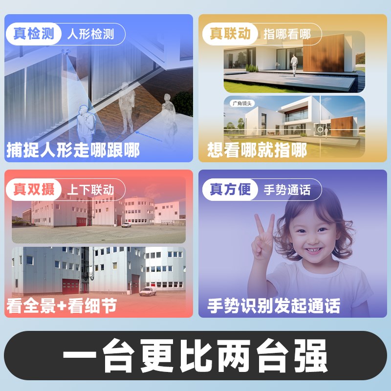 萤石C7双摄7c无线旋转6云台家用远程手机C6c监控摄像头摄影机球